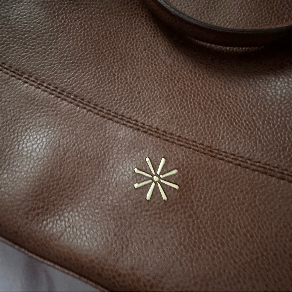 Isaac Mizrahi Brown Leather Satchel - Picture 3 of 7